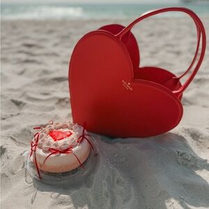 RARE Kate Spade Doily Heart Tote Valentines Purse